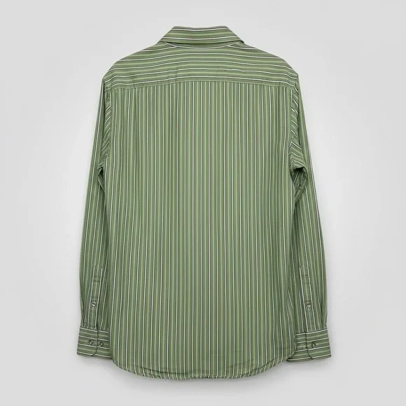 Urban Pipeline UP Green Stripe Button Down Shirt Men’s M 100% Cotton - Picture 2 of 4